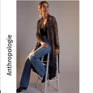 NWT Anthropologie BB Dakota Sequin Duster Jacket